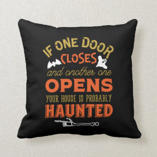 Coussin Drôle Haunated House Citation Inspirationnelle Hal