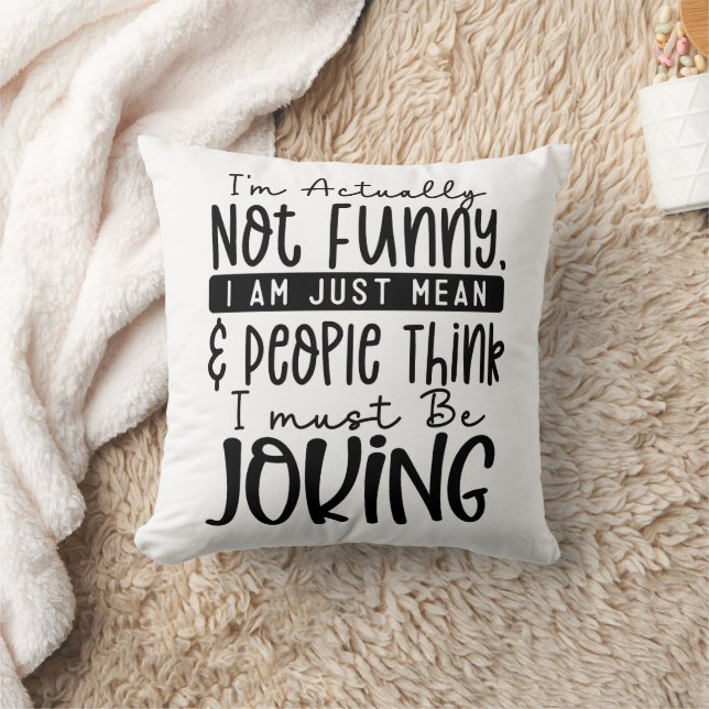 Coussin Drôle Je ne suis pas drôle (Couverture)