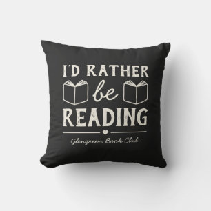Coussin Drôle Je Préfère Lire Nom du Club de Lecture