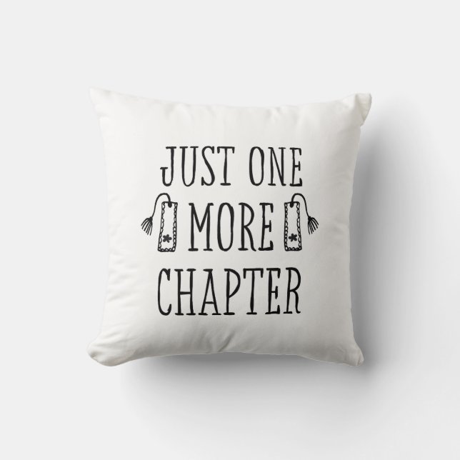 Coussin Drôle, juste un chapitre de plus, amoureux des liv (Recto)