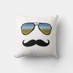 Coussin Drôle Lunettes de soleil Retro avec Moustache