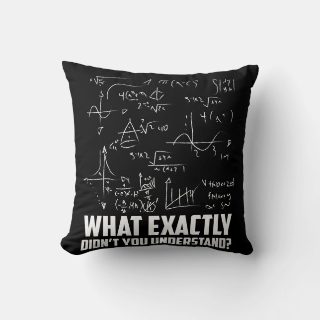 Coussin Drôle Math Geek Physique Science Plaisanterie (Recto)