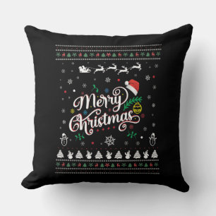 Coussin Drôle Mauvais Joyeux Noël