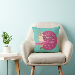 Coussin Drôle Message - Juste Danse À Propos 1