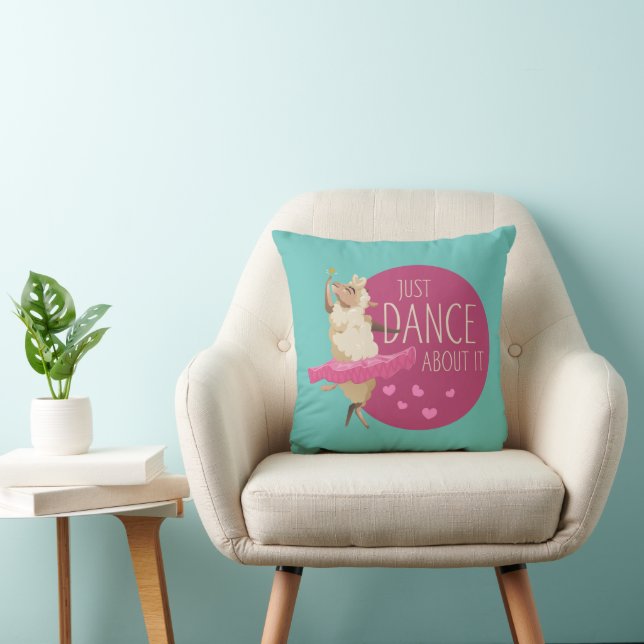 Coussin Drôle Message - Juste Danse À Propos 1 (Chaise)