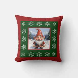Coussin Drôle mignon hiver Whimsical Scandinavian Gnome