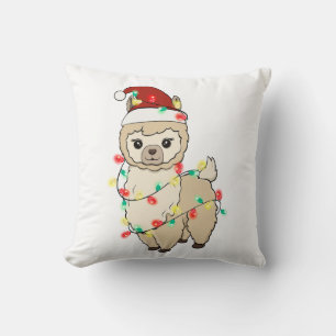 Coussin Drôle Mignonne Noël Llama
