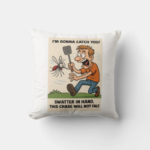 Coussin Drôle Mosquito Cartoon Bug Chase avec eau