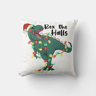 Coussin Drôle Noël Rex Les Halls T-rex