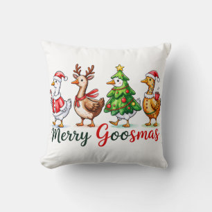 Coussin Drôle Noël Silly Goose