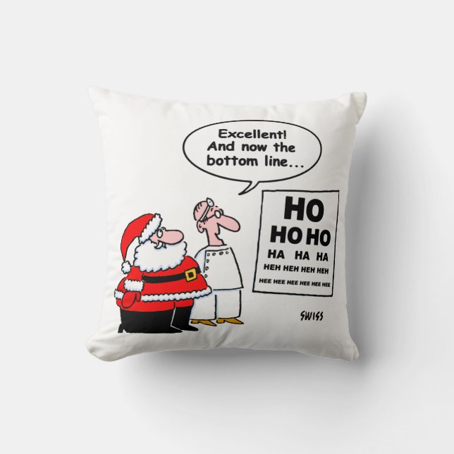 Coussin Drôle Oeil Docteur Optométriste Noël En Attente Rm (Recto)
