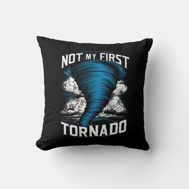 Coussin Drôle Pas Mon Premier Chaser Tornado Rétro Storm (Recto)