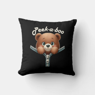 Coussin Drôle - Peekabo - Ours