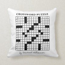 Drôle personnalisé noir blanc mot croisé puzzle