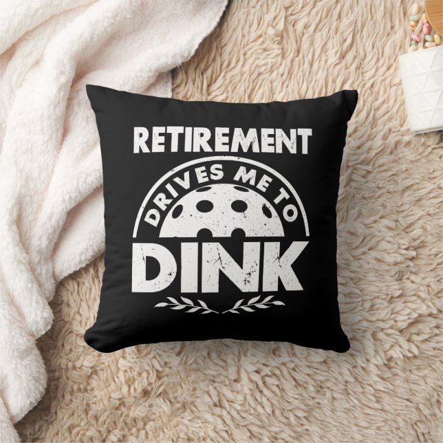 Coussin Drôle Pickleball Retraite Me Conduit À Diner Cadea (Couverture)