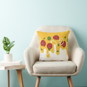 Coussin Drôle Pizza au Fromage Rétro Coulant Keto Party