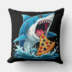 Coussin drôle Pizza manger du requin