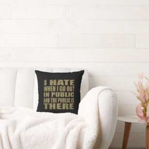 Coussin Drôle sarcastique citations sarcastique humour int