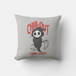 Coussin Drôle Sarcastique Grim Reaper Halloween Party