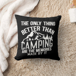 Coussin Drôle slogan de camping été citations