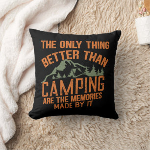 Coussin Drôle slogan de camping été citations