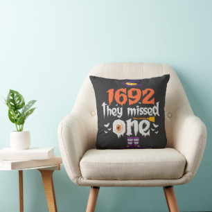Coussin Drôle sorcière d'Halloween Éffrayante Ils ont manq