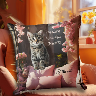 Coussin Drôle Sweet Kitten Rose
