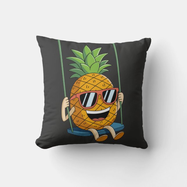 Coussin drôle swing ananas swinger Throw Pillows (Recto)