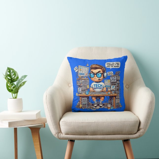Coussin Drôle Tee - shirt de support technique (Chaise)