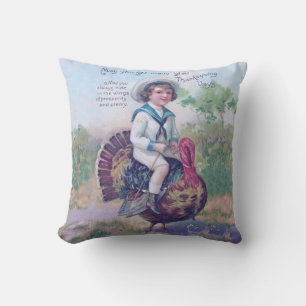 Coussin Drôle Thanksgiving Turquie