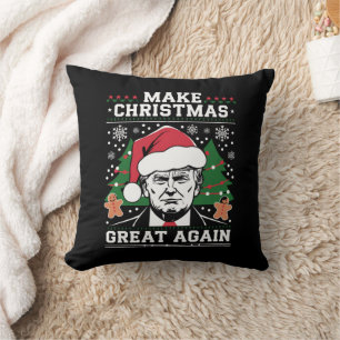 Coussin Drôle Trump 2024 Faire Noël Grande Encore 