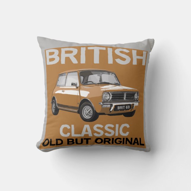 Coussin Drôle Vieillir | Voiture classique | Anniversaire  (Recto)