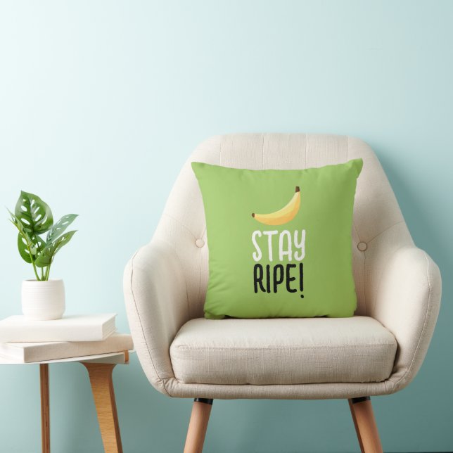 Coussin Drôles de faveurs de fête à la banane rétro éditab (Chaise)