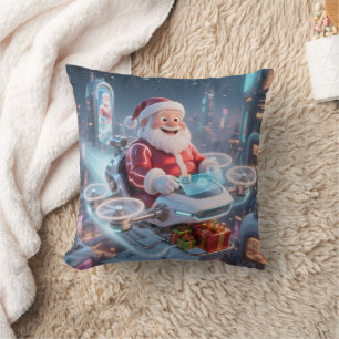 Coussin Drone de livraison high-tech personnalisé du Père