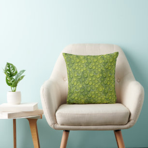 Coussin Droplets d'eau Nature verte