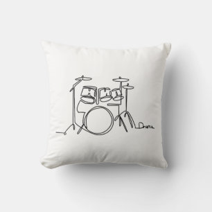 Coussin Drummer Music Design Drums One-Line