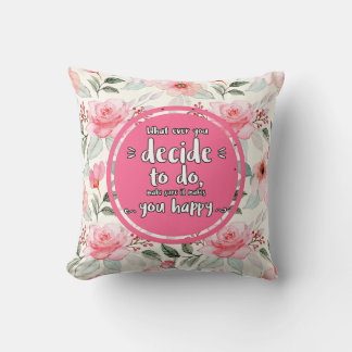 Coussin du bonheur Floral Rose