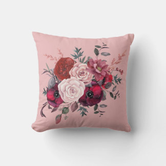 Coussin du bouquet Crimson Rose