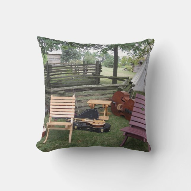Coussin du camp de musique - gris foncé (Recto)