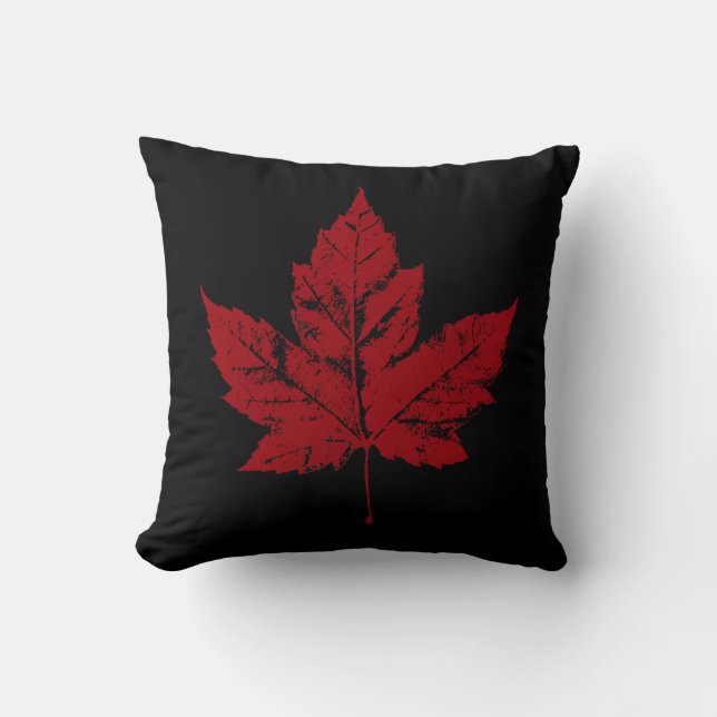 Coussin du Canada Couleurs et décors de la feuille (Recto)