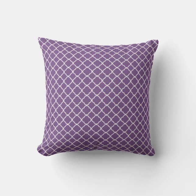 Coussin du canapé-lit Lavender Quarterfoil Monogra (Recto)