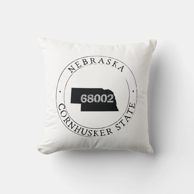 Coussin du code postal du Nebraska (Recto)