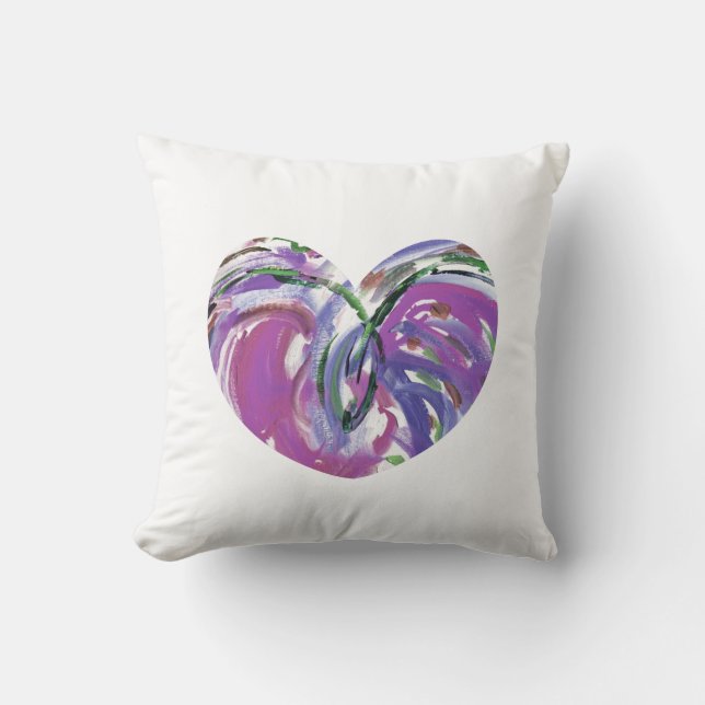 Coussin du coeur pourpre de la joie (Recto)