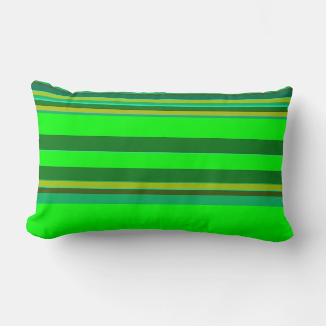 Coussin du concepteur de Motif de bande verte colo (Recto)