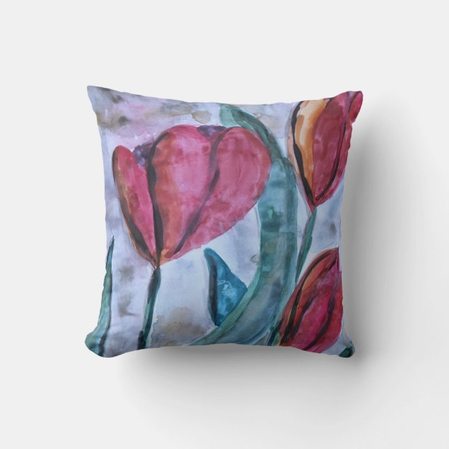 Coussin du concepteur de tulipe rouge (Recto)