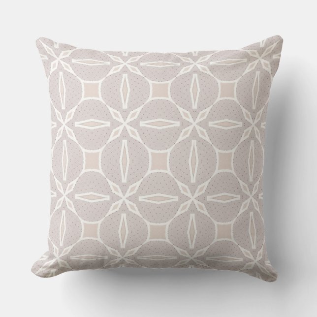 Coussin du concepteur géométrique bleu neutre (Recto)