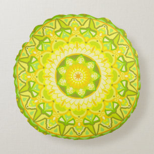Coussin du cycle de mandala du printemps