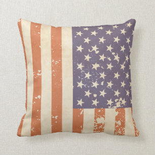 Coussin du drapeau rustique américain