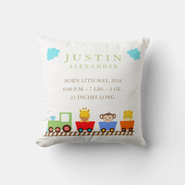 Coussin du Faire-part de naissance pour bébés Toy  (Recto)
