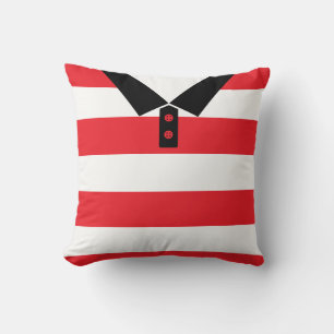 Coussin du football de rugby de rayures de rouge